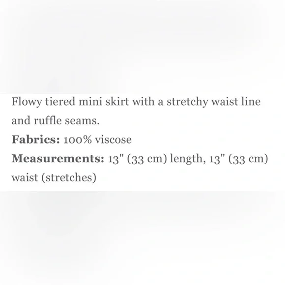 NWT! BRANDY MELVILLE ADORABLE 1SZ STRETCHY BAND SKIRT! TRENDING! 5 ⭐️’S! - Picture 6 of 6